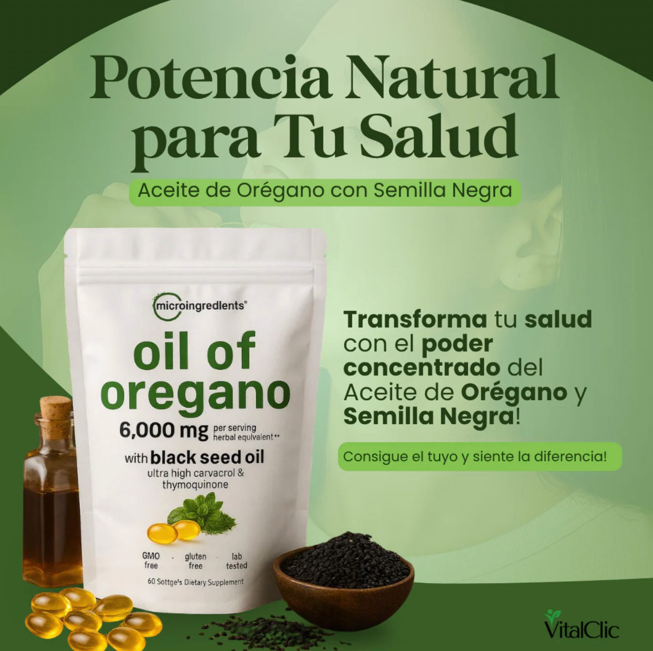 Aceite de Orégano y Semilla Negra - 😱AUMENTA TUS DEFENSAS EN SEGUNDOS😱