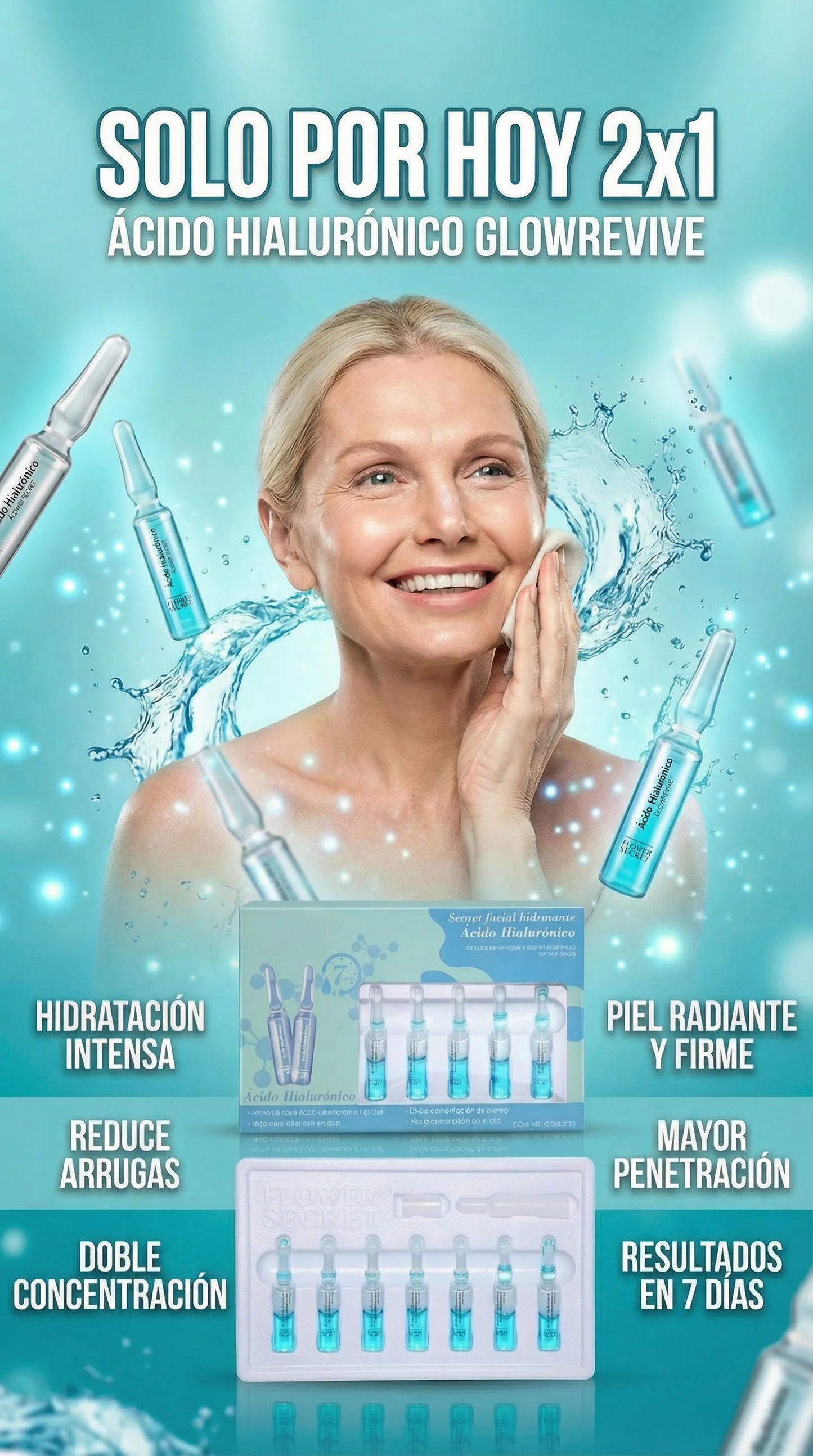 Ampollas de ácido hialurónico GlowRevive - SOLO POR HOY PACK 2X1 EN OFERTA