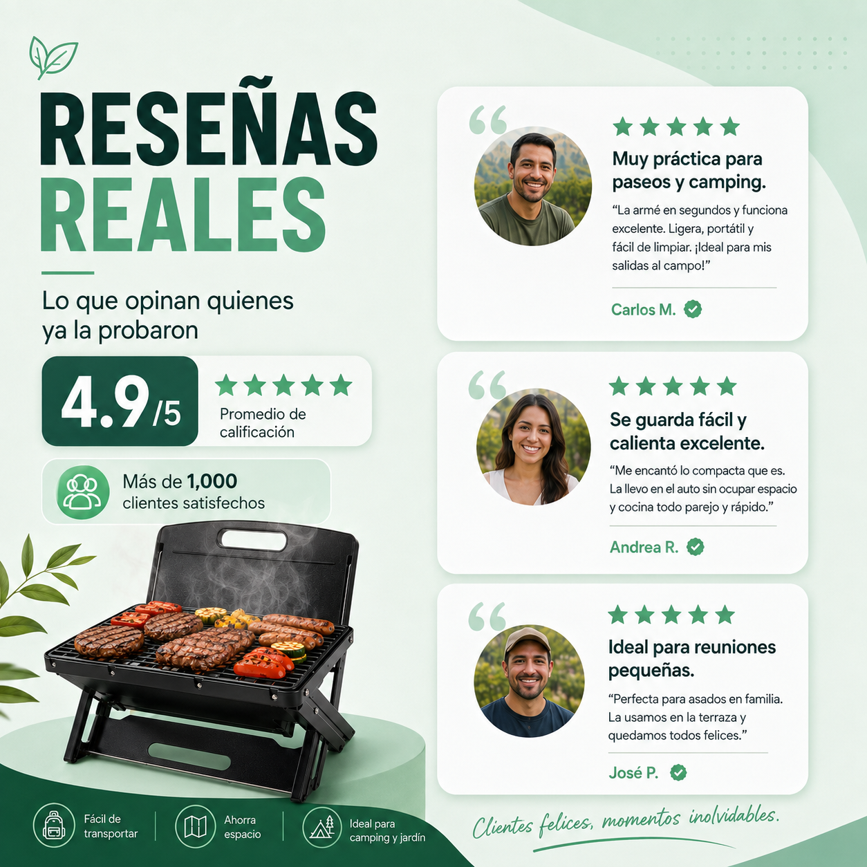 FlamePack™ – Parrilla Portátil Plegable.