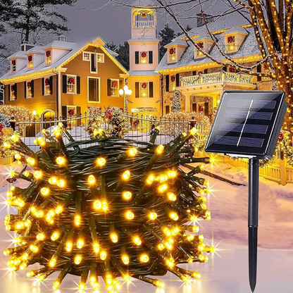 OFERTA 2X1 !!! JUEGO DE LUCES CON PANEL SOLAR - 20 MTS👉🎄🤶NO LO DEJES PARA ULTIMA HORA