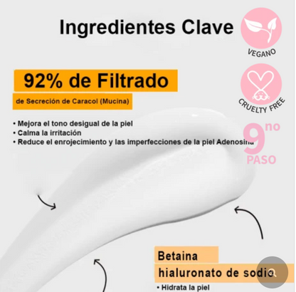 CREMA TODO EN UNO CON BABA DE CARACOL 92 AVANZADA COSRX - Crema hidratante con 92% de mucina de caracol (100 mg)