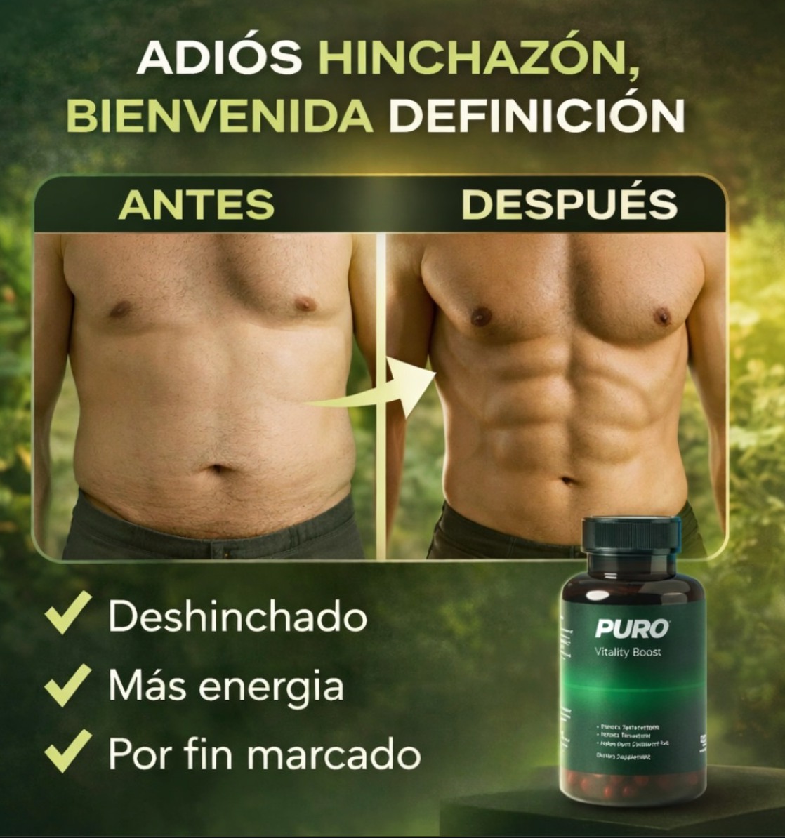 PURO™ | El secreto para deshincharte de forma 100% natural y recuperar tu cuerpo de hombre.