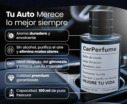 PERFUME PARA CARRO- ¡Convierte tu vehículo en un santuario de frescura premium!