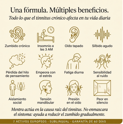 Reducí el zumbido, recuperá el sueño y la claridad mental en 4 a 6 semanas