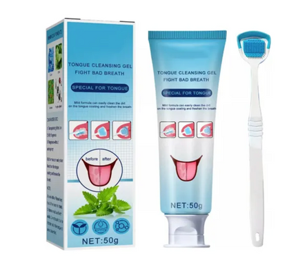 Nuevo Gel Limpiador de Lengua + Cepillo Profesional OFERTA 2X1  🔥