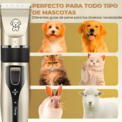 Kit Recortador de pelo profesional para mascotas:🎁  silencioso, inalámbrico y preciso.