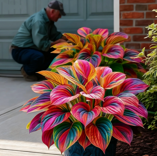 🌈🔥 Hostas de llama arcoíris de edición limitada: follaje multicolor raro, exclusivo de nuestra tienda 🌸