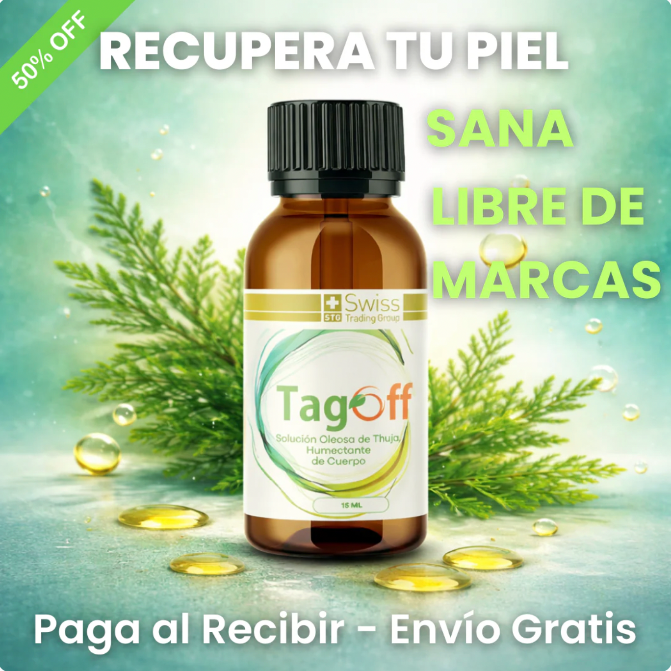 TagOff – Eliminador Cutáneo Natural – Adiós Verrugas Desde Casa