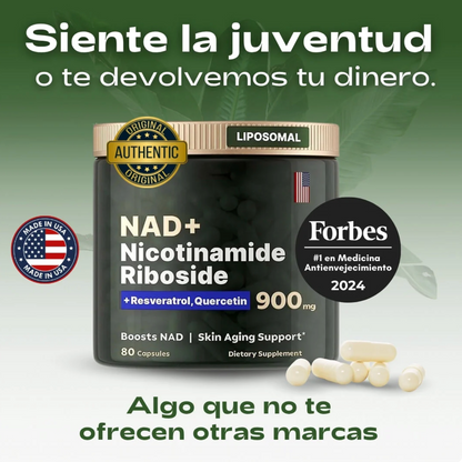 Cuida tu salud con el único NAD+ auténtico, seguro y clínicamente probado para revitalizar cuerpo y mente