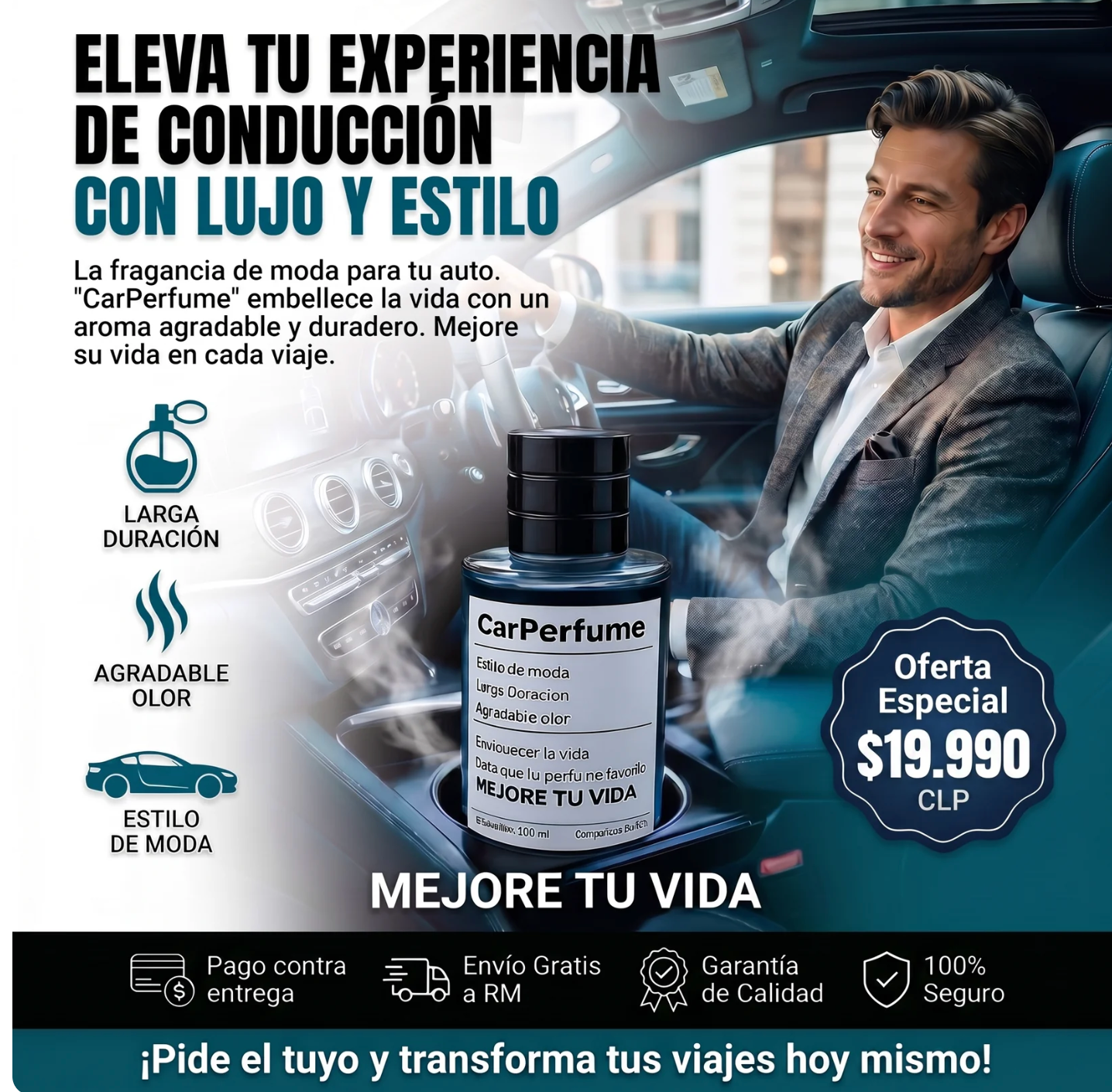 PERFUME PARA CARRO- ¡Convierte tu vehículo en un santuario de frescura premium!