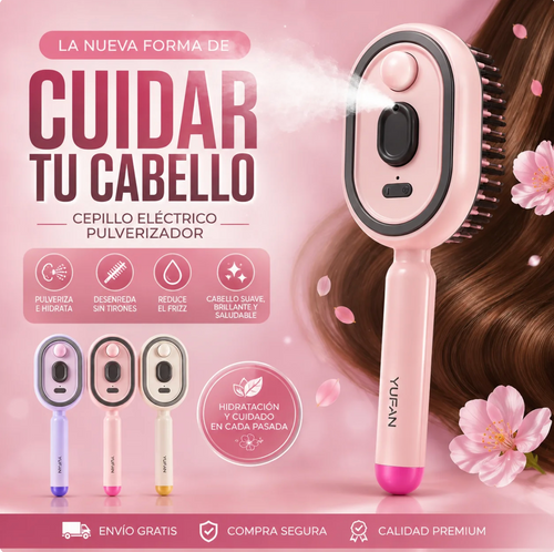 Cepillo Eléctrico Pulverizador para el Cabello - 😲50% DE DESCUENTO😲