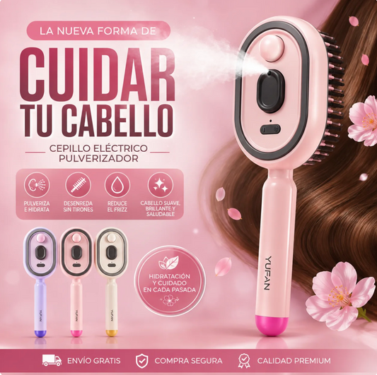 Cepillo Eléctrico Pulverizador para el Cabello - 😲50% DE DESCUENTO😲