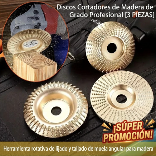 Juego de discos de tallado para madera de alto rendimiento（set de 3 piezas）