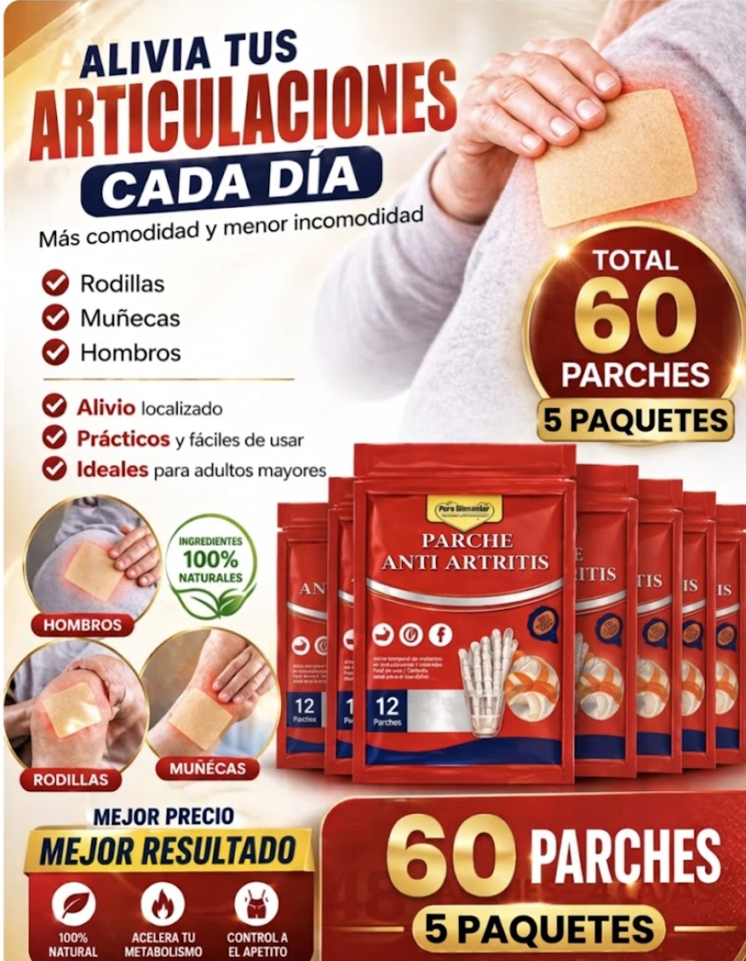 5x1 60 parches Pack Familiar 100 Parches – Cuidado Continuo para Articulaciones 🩹🦵 OFERTA