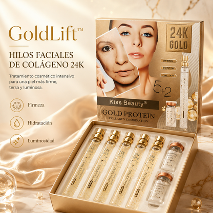 GoldLift™ – Hilos Faciales de Colágeno 24K ✨