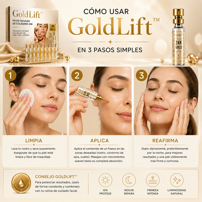 GoldLift™ – Hilos Faciales de Colágeno 24K ✨
