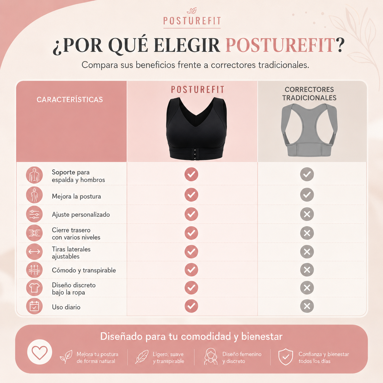 PostureLift™ | Sostén de Soporte Postural
