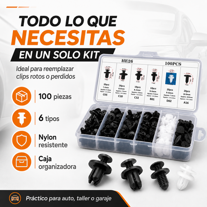 ClipFix Auto™ – 100 Clips de Fijación