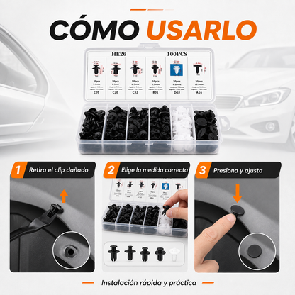 ClipFix Auto™ – 100 Clips de Fijación