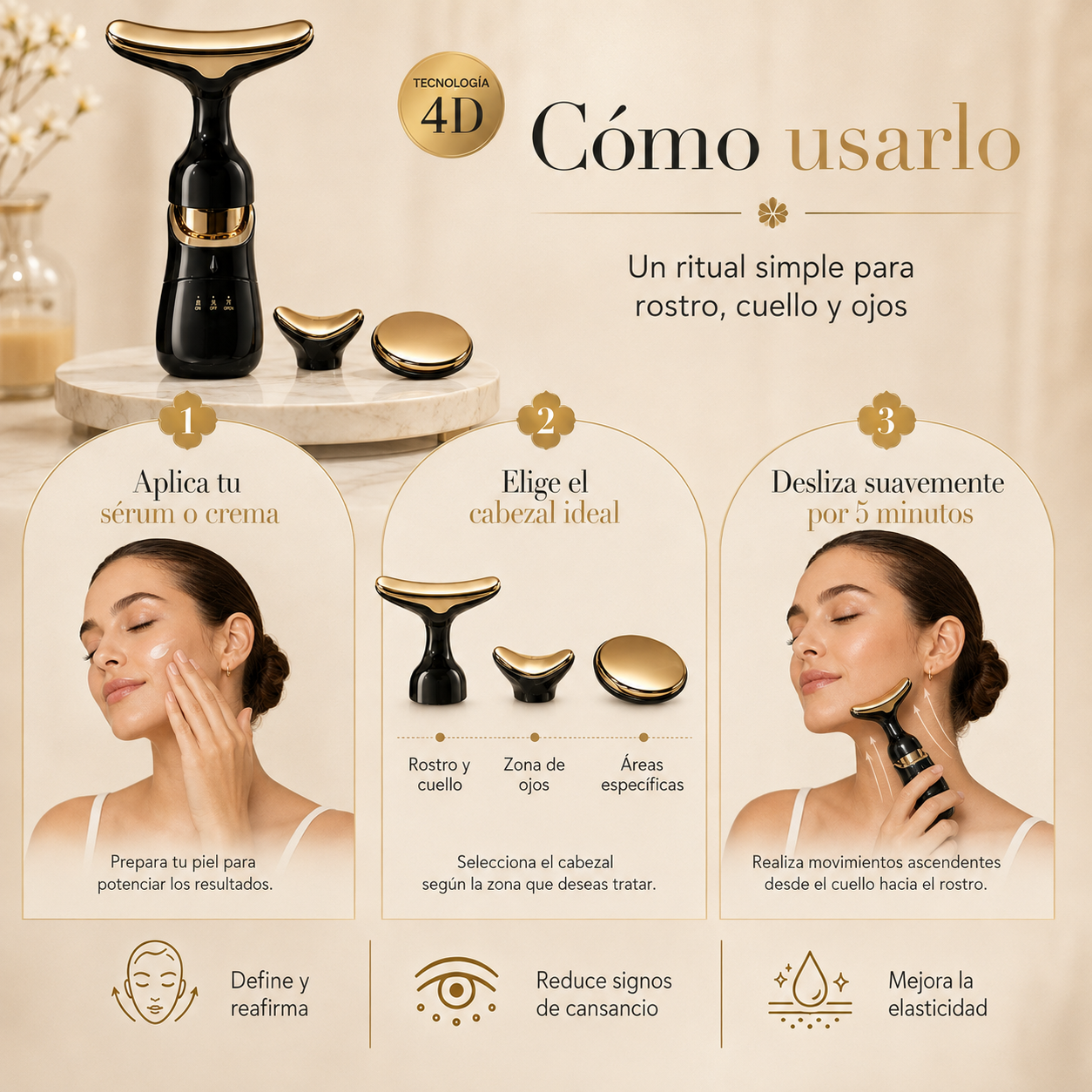 AuraLift™ 4D — más femenino y sofisticado.