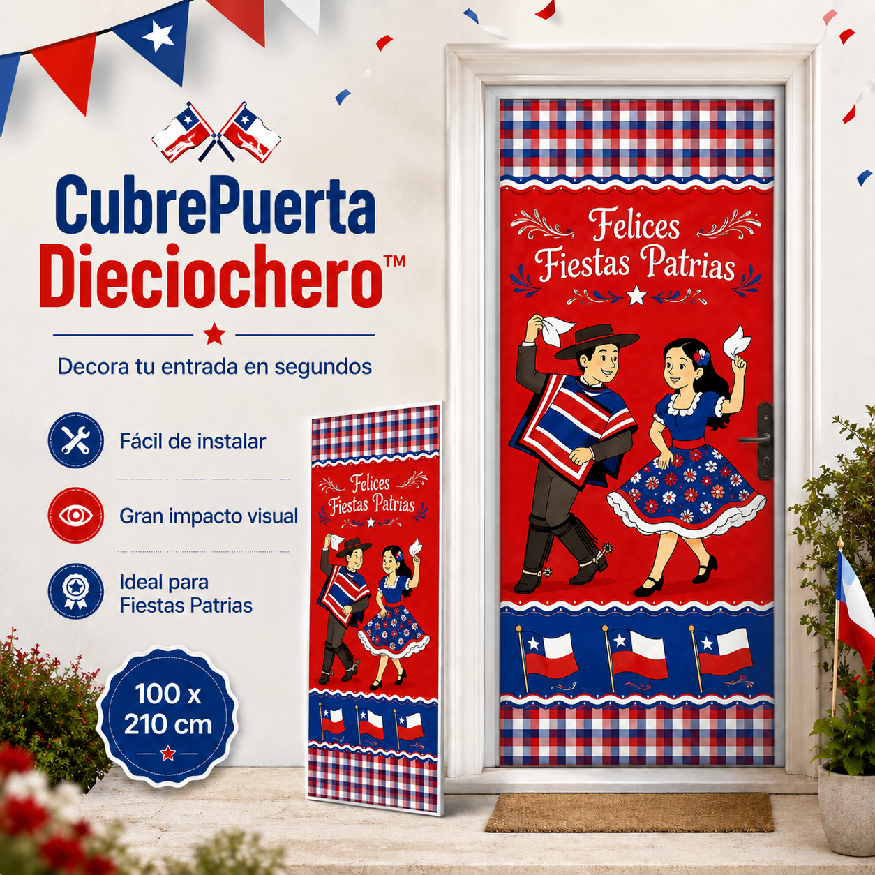 CubrePuerta Dieciochero™ – Celebra el 18 con estilo