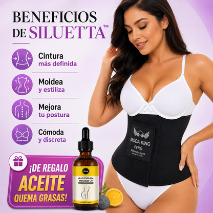 Siluetta™ | Faja Moldeadora Efecto Reloj de Arena🎁 ACEITE QUEMA GRASA DE REGALO 🎁