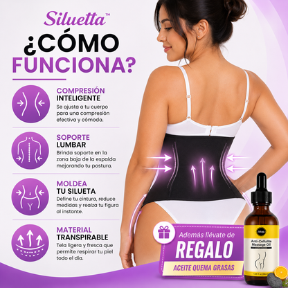 Siluetta™ | Faja Moldeadora Efecto Reloj de Arena🎁 ACEITE QUEMA GRASA DE REGALO 🎁