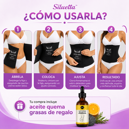Siluetta™ | Faja Moldeadora Efecto Reloj de Arena🎁 ACEITE QUEMA GRASA DE REGALO 🎁