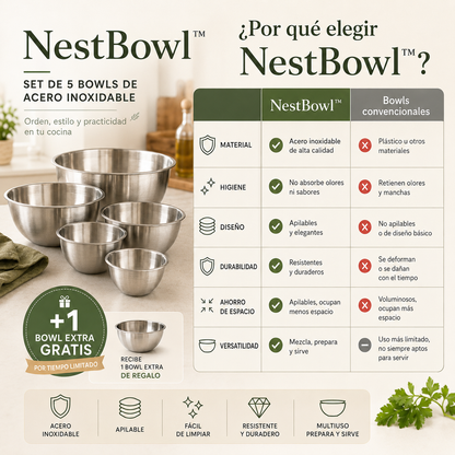 NestBowl™ - Set de Cocina 5 en 1