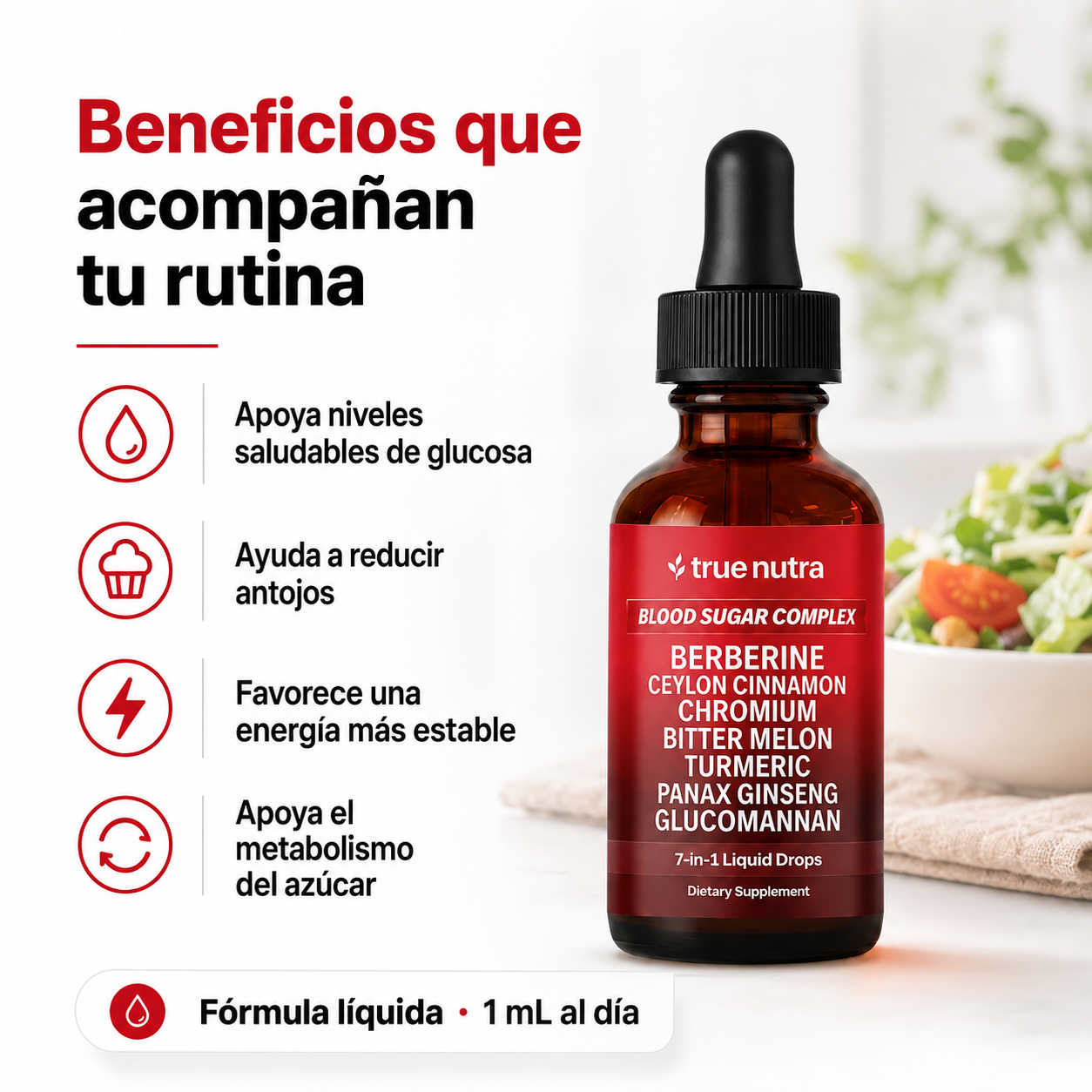 True Nutra BSC – Fórmula Natural para Glucosa y Energía
