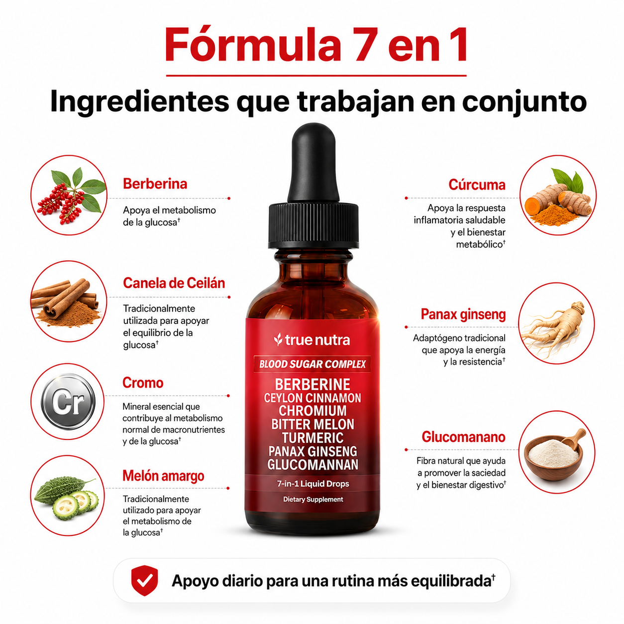 True Nutra BSC – Fórmula Natural para Glucosa y Energía