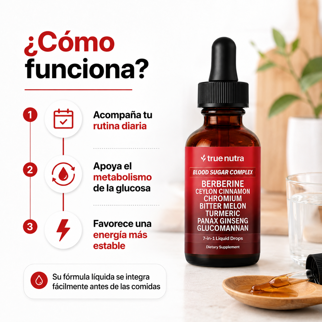True Nutra BSC – Fórmula Natural para Glucosa y Energía