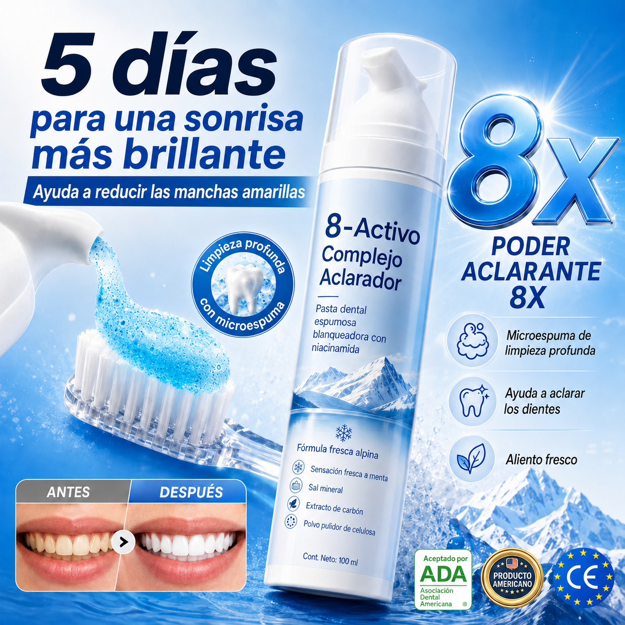 DentGlow™ – Espuma Dental Iluminadora