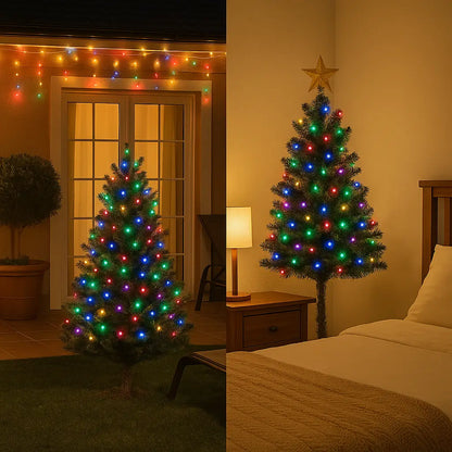 JUEGO DE LUCES CON PANEL SOLAR - 20 MTS👉🎄🤶NO LO DEJES PARA ULTIMA HORA