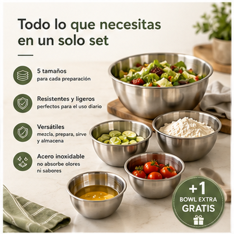 NestBowl™ - Set de Cocina 5 en 1