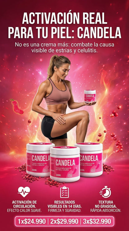 Candela🌸 Crema reductora de celulitis y estrias OFERTA 2X1 ✅